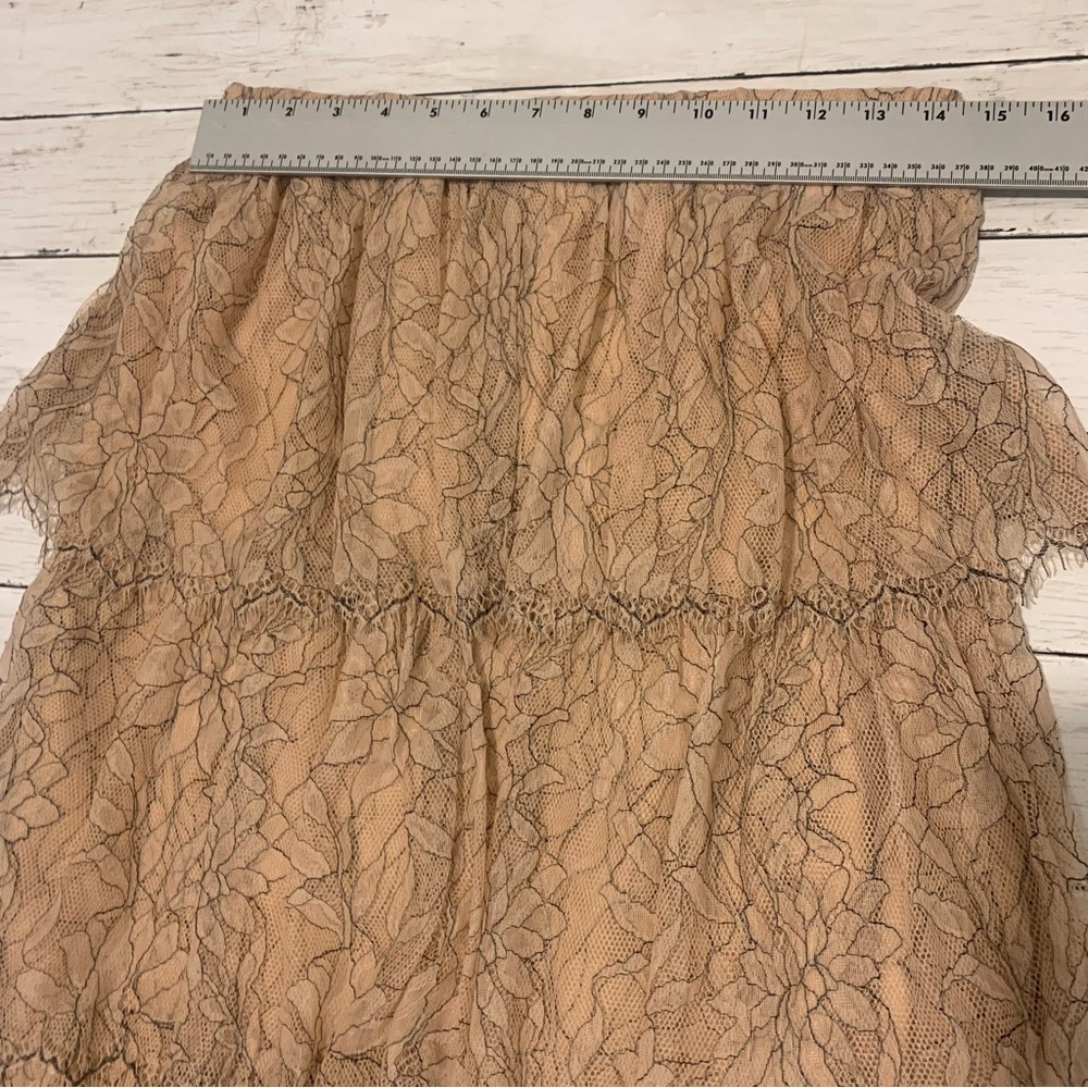 Zara Trafaluc Women S Romantic Petal Pink Lace‎ Whimsical Fairy Tiered Skirt. - Picture 4 of 8